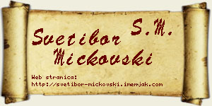 Svetibor Mickovski vizit kartica
